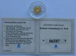 Liberia 25 Dollars 2001 Kleinste Goldmünze der Welt - Alexander der Grosse FB, minimal fleckig