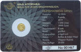 Ruanda 10 FRW 2019 Icons of the World - Buffalo & Indian Head - 1/200 Oz Gold FDC- in Coincard