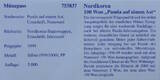 Nordkorea 100 Won 1999 Fauna of Asia - Panda auf einem Ast - Farbmünze FB, fleckig, verfärbt