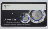 BRD Zertifikat Echtheitszertifikat für die 5-Euro-Sammlermünze - Planet Erde - OHNE Münze! -