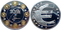 Monaco Medaille 10 Jahre Euro 2002-2012 - Monaco - mit Swarovski -