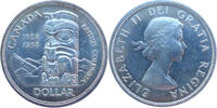 Kanada 1 Dollar 100 Jahre Kolonie British Columbia (1858-1958) -