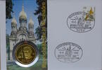 Russland 1 Rubel Numisbrief Russische Kirchen in Wiesbaden - Anton Tschechow -
