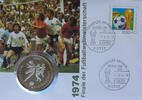 Deutschland Medaille Numisbrief Finale der Fußballweltmeisterschaft 1974 -