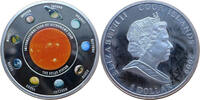Cook Islands 1 Dollar Sonnensystem - versilbert und coloriert -