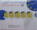 Bundesrepublik Deutschland 5 x 2 Euro Gedenkmünzenset 100. Geburtstag von Helmut Schmidt -