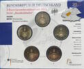 BRD 5 x 2 Euro 2-Euro-Gedenkmünzenset Bundesländer Hessen Paulskirche Frankfurt am Main -