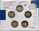 Bundesrepublik Deutschland 5 x 2 Euro Gedenkmünzenset Brandenburg - Schloss Sanssouci -