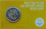 Frankreich 2 Euro Olympische Spiele 2024 in Paris - in Coincard - gelb -