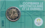 Frankreich 2 Euro Olympische Spiele 2024 in Paris - in Coincard - grün -