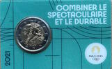 Frankreich 2 Euro Olympische Spiele 2024 in Paris - in Coincard - grün -