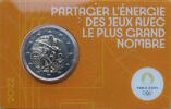 Frankreich 2 Euro Olympische Spiele 2024 in Paris - in Coincard - orange -