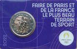 Frankreich 2 Euro Olympische Spiele 2024 in Paris - in Coincard - lila -