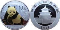 China 10 Yuan Panda - teilvergoldet -
