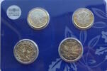 Frankreich 2 x 1 Euro + 2 x 2 Euro 20 Jahre Euro (2002-2022) -