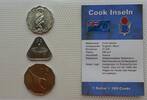 Cook Inseln 1-5 Dollar Kursmünzensatz in Noppenfolie verschweißt inkl. orig. Album -