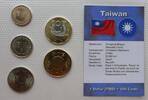 Taiwan 1 New Dollar - 50 New Dollars Kursmünzensatz in Noppenfolie verschweißt -