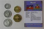 Haiti 5 Centimes - 5 Gourdes Kursmünzensatz in Noppenfolie verschweißt -