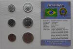 Brasilien KMS 1,86 Cruzado Kursmünzensatz in Noppenfolie verschweißt -