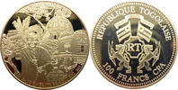 Togo 100 Francs CFA Pope Emeritus Benedict XVI - 1 Oz Kupfer, vergoldet -