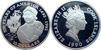 Cook Islands 10 Dollars 500 Jahre Amerika -