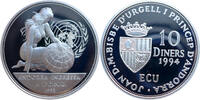 Andorra 10 Dinerst 1994 UN-Mitgliedschaft PP, Rand leicht fleckig 39,80 EUR35,00 EUR prix TTC + 8,00 EUR frais d'envoi