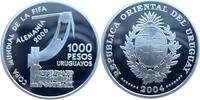 Uruguay 1000 Pesos Gedenkmünze FIFA Fussball-Weltmeisterschaft in Deutschland 2006 -