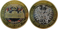 Deutschland Medaille 25 Jahre Deutsche Einheit 1990-2015 - Medaille coloriert mit orig. Folder -
