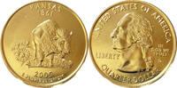 USA Quarter-Dollar Die offiziellen Quarter-Dollars der USA -Kansas 1861- -