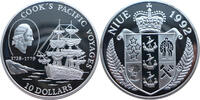 Niue 10 Dollars Cook's Seereise -