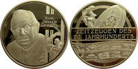 Medaille Zeitzeugen des 20. Jh. - Hans-Dietrich Genscher - vergoldet -