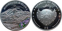 Palau 5 Dollars Der Elbrus - Silber mit Farbapplikation -