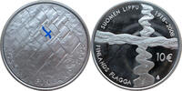 Finnland 10 Euro 90 Jahre finnische Flagge - teilcoloriert -
