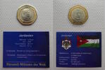 Jordanien 1/2 Dinar Bimetall-Münzen der Welt - in Noppenfolie verschweißt -