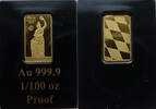Deutschland Minibarren Bavariabarren Gold -