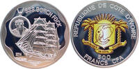 Cote d'ivoire 500 Francs CFA Gorch Fock mit coloriertem Wappen -