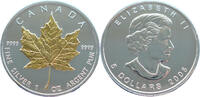 Kanada 5 Dollar Maple Leaf - 1 Oz Silber teilvergoldet -