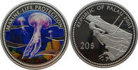 Palau 20 Dollar Marine Life Protection - Qualle - 5 Oz Silber - Farbmünze -