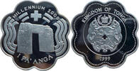 Tonga 1 Pa'anga Millennium 2000 - Steinmonument -