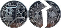 Samoa und Kiribati 2 x 5 Tala (Dollars) Jahrtausendwende - Puzzlemünze -