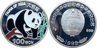 Nordkorea 100 Won 1999 Fauna of Asia - Panda auf einem Ast - Farbm&uuml;nze P... 35,00 EUR  + 15,50 EUR frais d'envoi