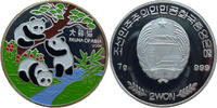 Nordkorea 2 Won Fauna of Asia - Panda - Farbmünze -