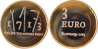 Slowenien 3 Euro 2013 Bauernaufstand in Tolmin vz 10,00 EUR  + 15,50 EUR frais d'envoi
