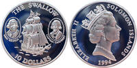Salomon Inseln 10 Dollar 1994 The Swallow PP, leicht fleckig angelaufen 99,00 EUR  + 15,50 EUR frais d'envoi