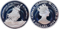 Cayman Inseln 2 Dollars 1994 200. Jahrestag des Wracks der &bdquo;Ten Sails&ldquo; P... 90,00 EUR  + 15,50 EUR frais d'envoi