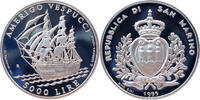 San Marino 5.000 Lire 1995R Amerigo Verspucci PP, leicht angelaufen 65,00 EUR  + 15,50 EUR frais d'envoi