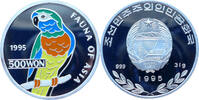 Nord Korea 500 Won 1995 Fauna of Asia - Hellroter Ara Parrot - Farbm&uuml;nze... 125,00 EUR  + 16,00 EUR frais d'envoi