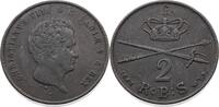 DÄNEMARK 2 Skilling Christian VIII. von Dänemark 1839-1848 -