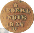 Nederlands-Indië 2 cent 1835 over 1834 Onbekende jaartalwijziging TTB