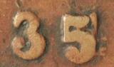 Nederlands-Indië 2 cent 1835 over 1834 Onbekende jaartalwijziging TTB
